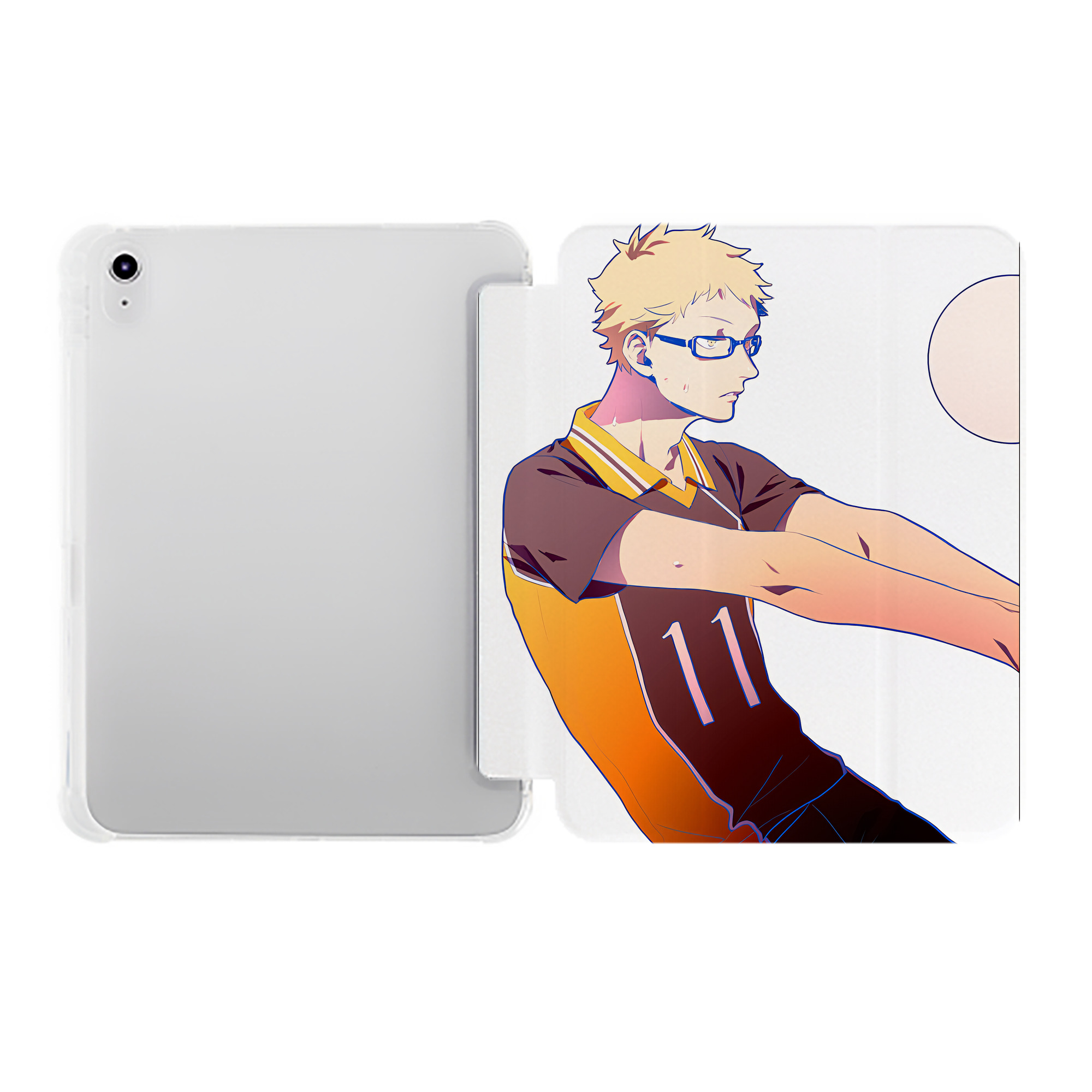 （画像用） ハイキュー!! Haikyu!! IPad ケース ペン収納付き 三つ折りスタンド PUレザー×シリコン 対応機種9.5/10.5/10.9インチ